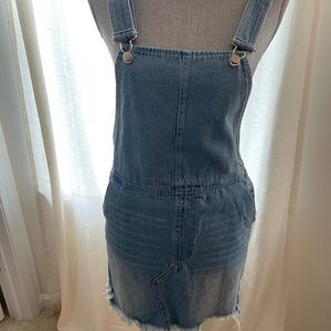 Denim overall dress
